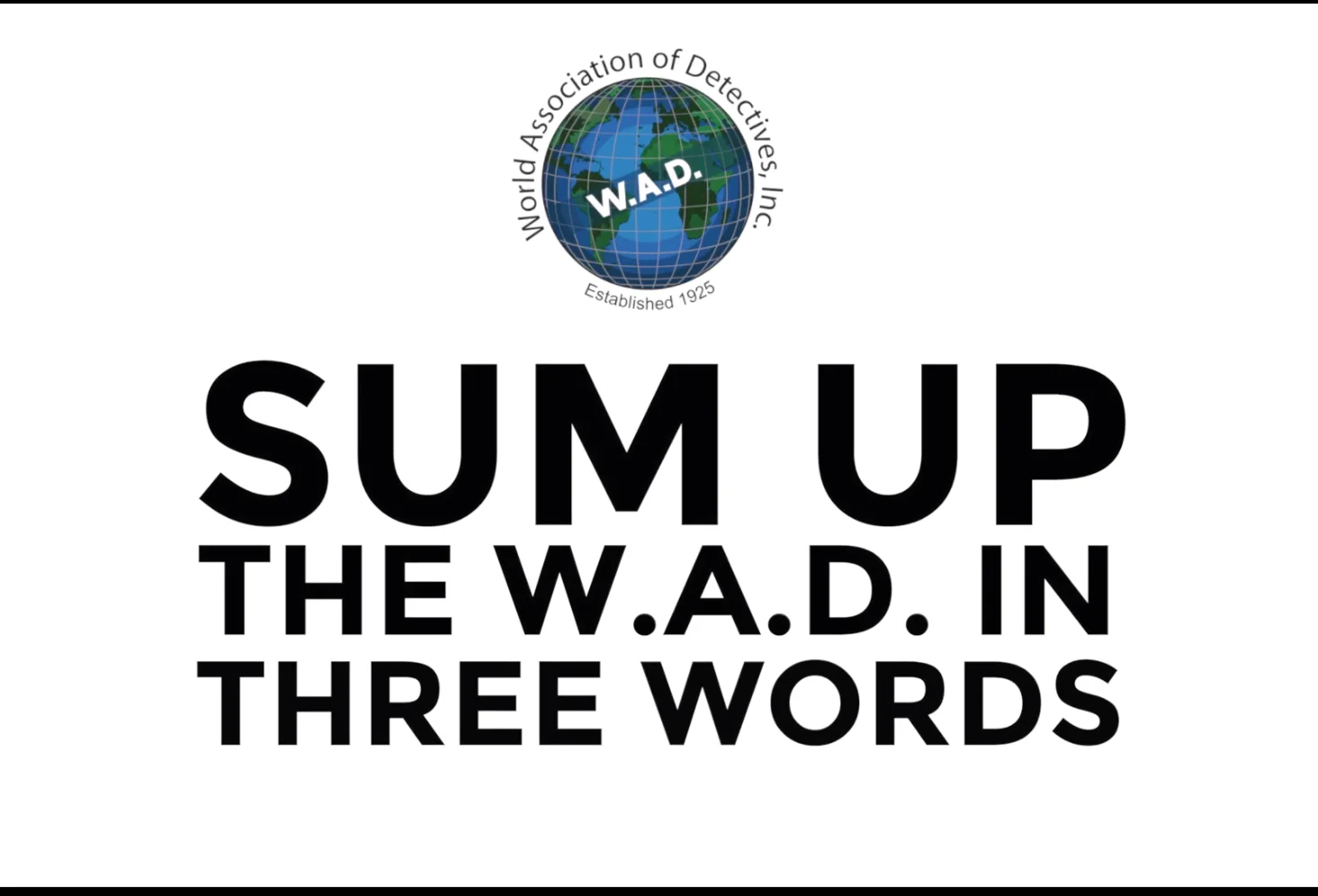 WAD summary report cover showcasing detective association publication