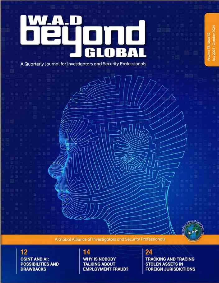 World Association of Detectives August 2024 newsletter cover