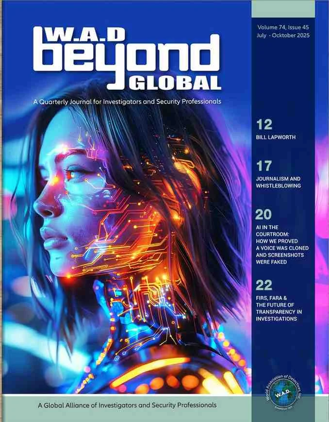 World Association of Detectives August publication cover
