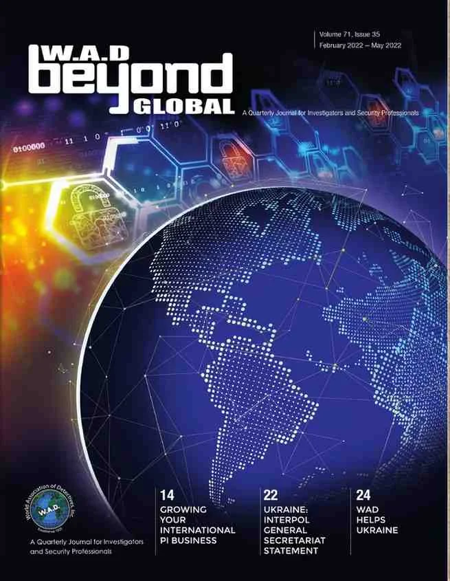 WAD Issue 3 cover representing global detective association publication