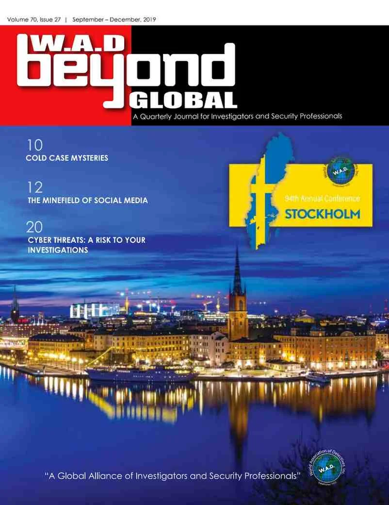 World Association of Detectives August 2019 publication cover