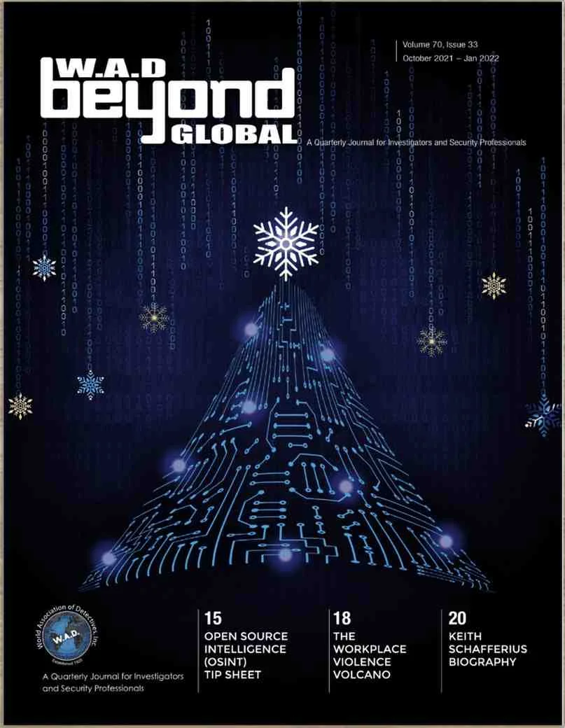 WAD December 2021 cover showcasing global detective association publication